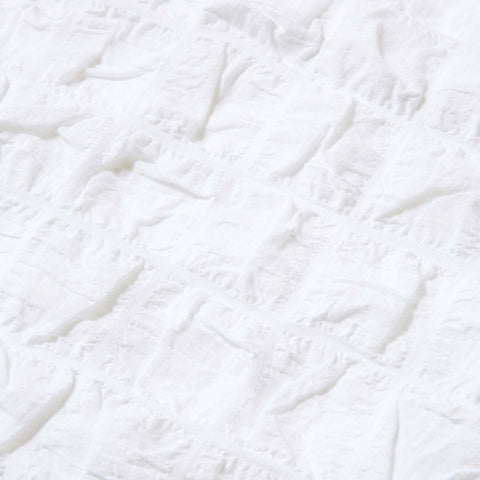 Seersucker Check Comforter Case Single White