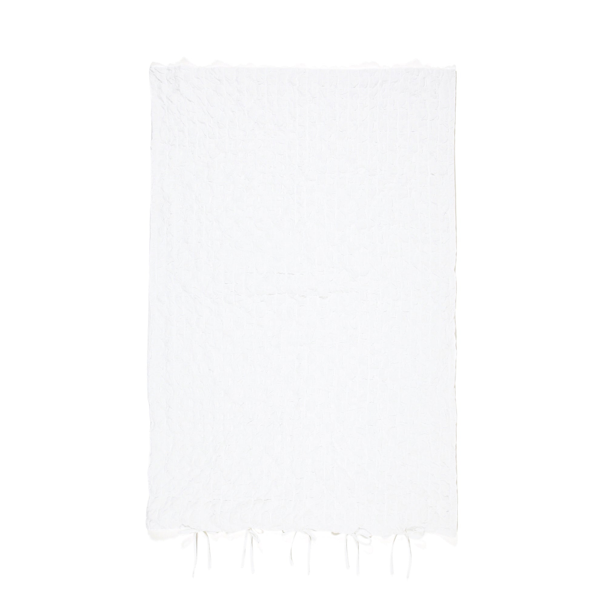Seersucker Check Comforter Case Single White