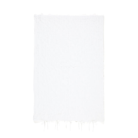 Seersucker Check Comforter Case Single White