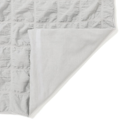 Sheersucker Check Duvet Cover Single Light Blue