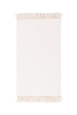 Smooth Frilled Throw (Lap Blanket) 1500 X 800 Ivory