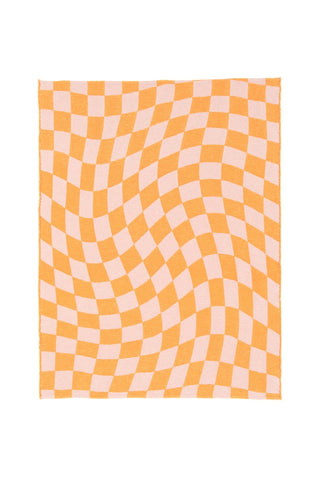 Checkerboard Throw 1700 X 1300 Pink X Orange