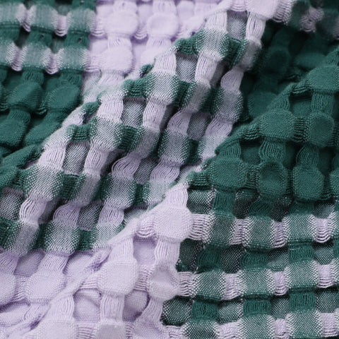 Smooth waffle check throw (lap blanket) 1700 x 1300 Light purple x green