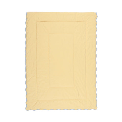 Fuwaro Cooling Quilt Bicolor Wave Single Yellow X Blue