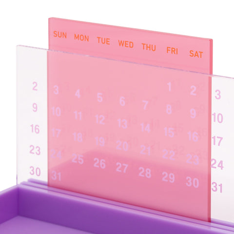 Acrylic Pen Tray Calendar Pink X Purple