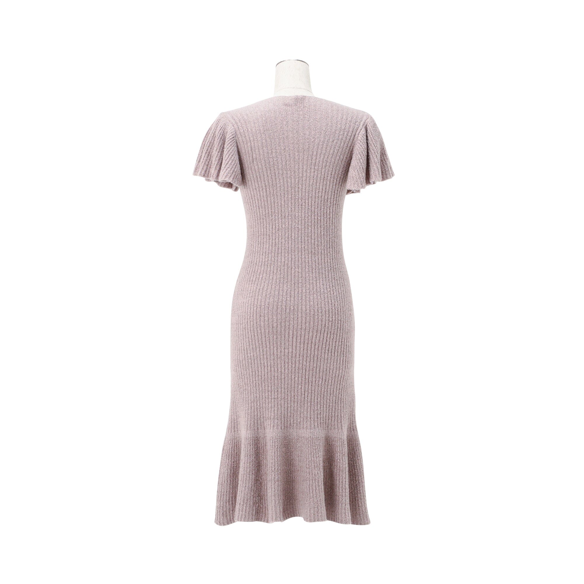 Moist Feather Knit Glitter Dress Pink
