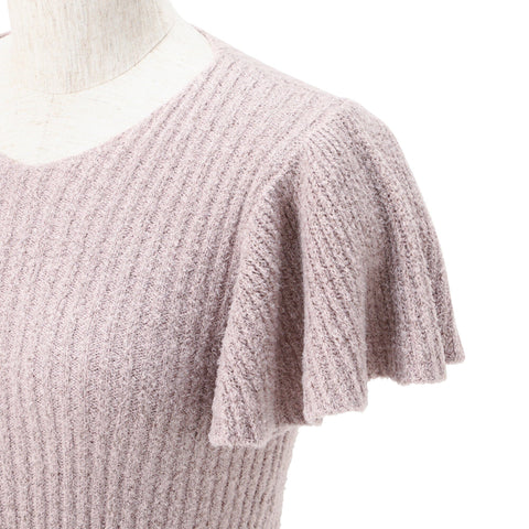 Moist Feather Knit Glitter Dress Pink
