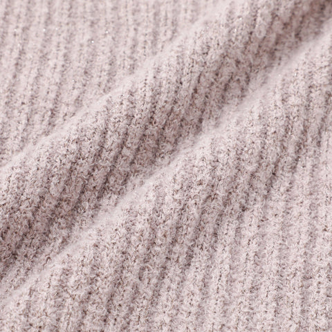 Moist Feather Knit Glitter Dress Pink